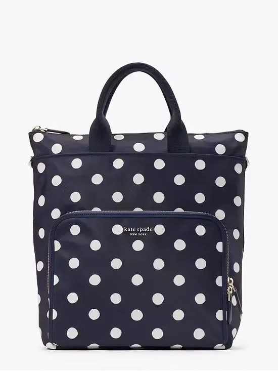 kate spade Little Better Sam Sunshine Convertible Backpack Navy and White - Picture 1 of 10